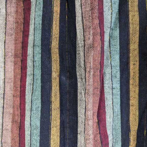 Rails Beaux Varadero Stripe Linen Blend Long Sleeve Blouse Medium - Picture 12 of 16